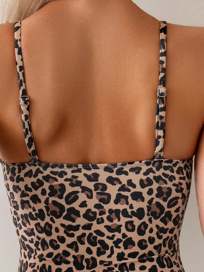 One Piece Swimsuit Women 2026 Push Up Swimwear Female Sexy Leopard Summer Beachwear Swim for Bathing Suits Micro Korean Monokini