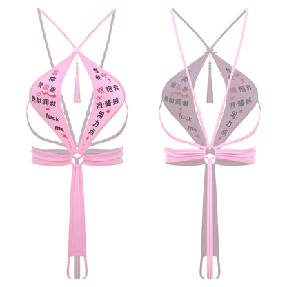 Adult Women Sheer Mesh Teddies Breast Hollow Out Opening Butt Flaunting Bodysuits Leotard for Exotic Dating Role Play Nightwear