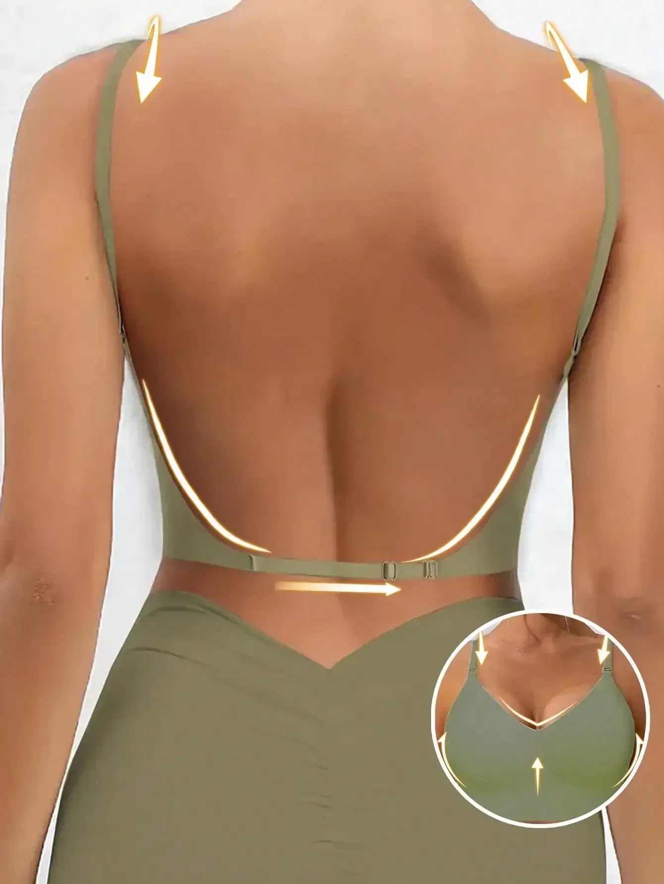 Women's Seamless Backless bra backless strapless underwear Summer bra,Bra For Wedding Dress