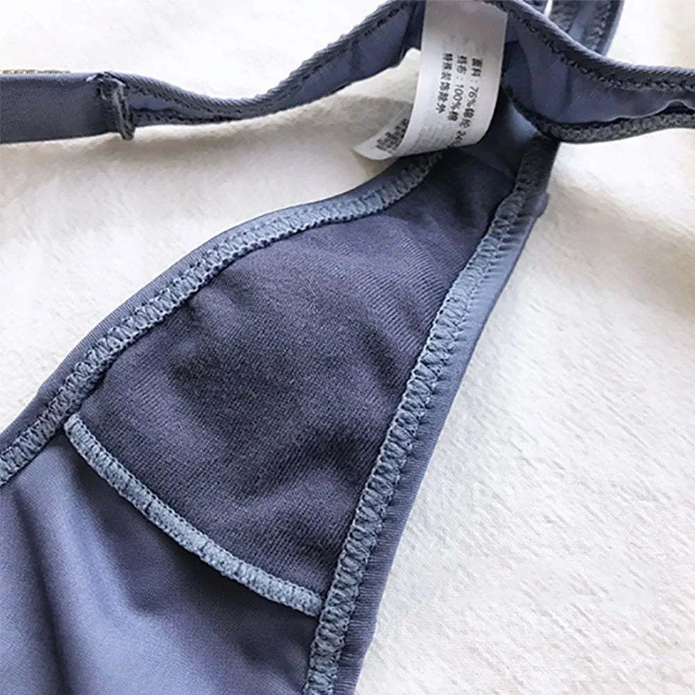 Sexy Triangle Fitness Sports With Letter Low Rise Briefs Sexy T-Back G-string Women Panties Rhinestone Thong