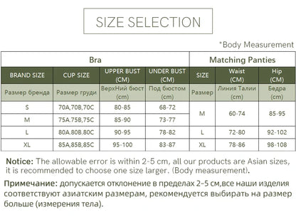 SUJIIN Summer Sexy Bra and Panty Sets for Woman Lace Comfort Bras Set Hot Women's Small Chest Wireless Lingerie Femme MX325