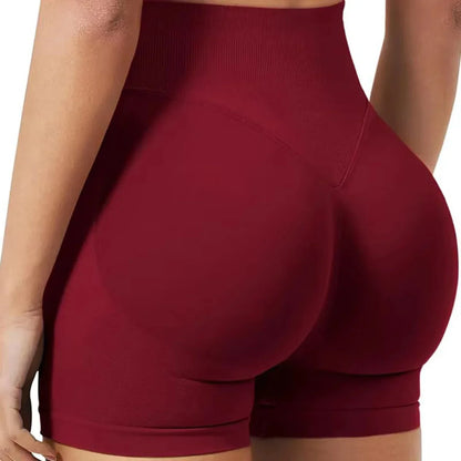 Women's summer shorts low waist seamless shorts gym shorts yoga shorts running shorts and high stretch cycling training shorts