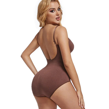 Womens Backless Bodysuits Seamless Sexy Shapewear Thong Butt Lifter Body Shaper Tummy Control Corset Slimming Camisole Tops