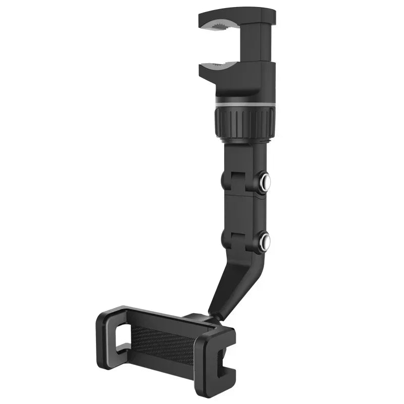 Universal Multifunctional Car Rearview Mirror Phone Holder Rotatable Adjustable Clip Mount Compatible with Smartphones Dash Cam