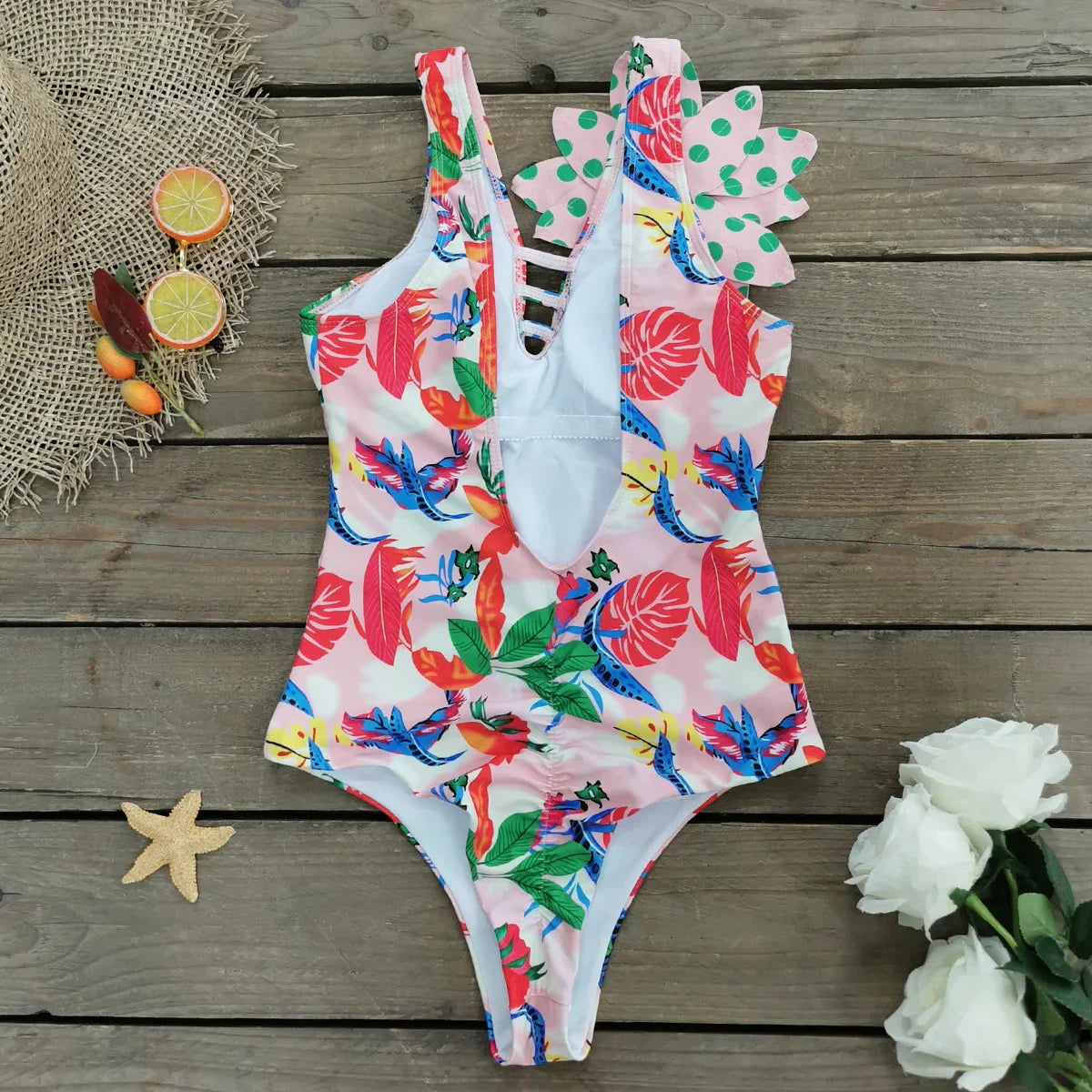 2025 New Sexy V-Neck One Piece Swimsuit Belt Swimwear Women Ruffle Monokini Push Up Swim Suit Colorful Bathing Suit Female Beach