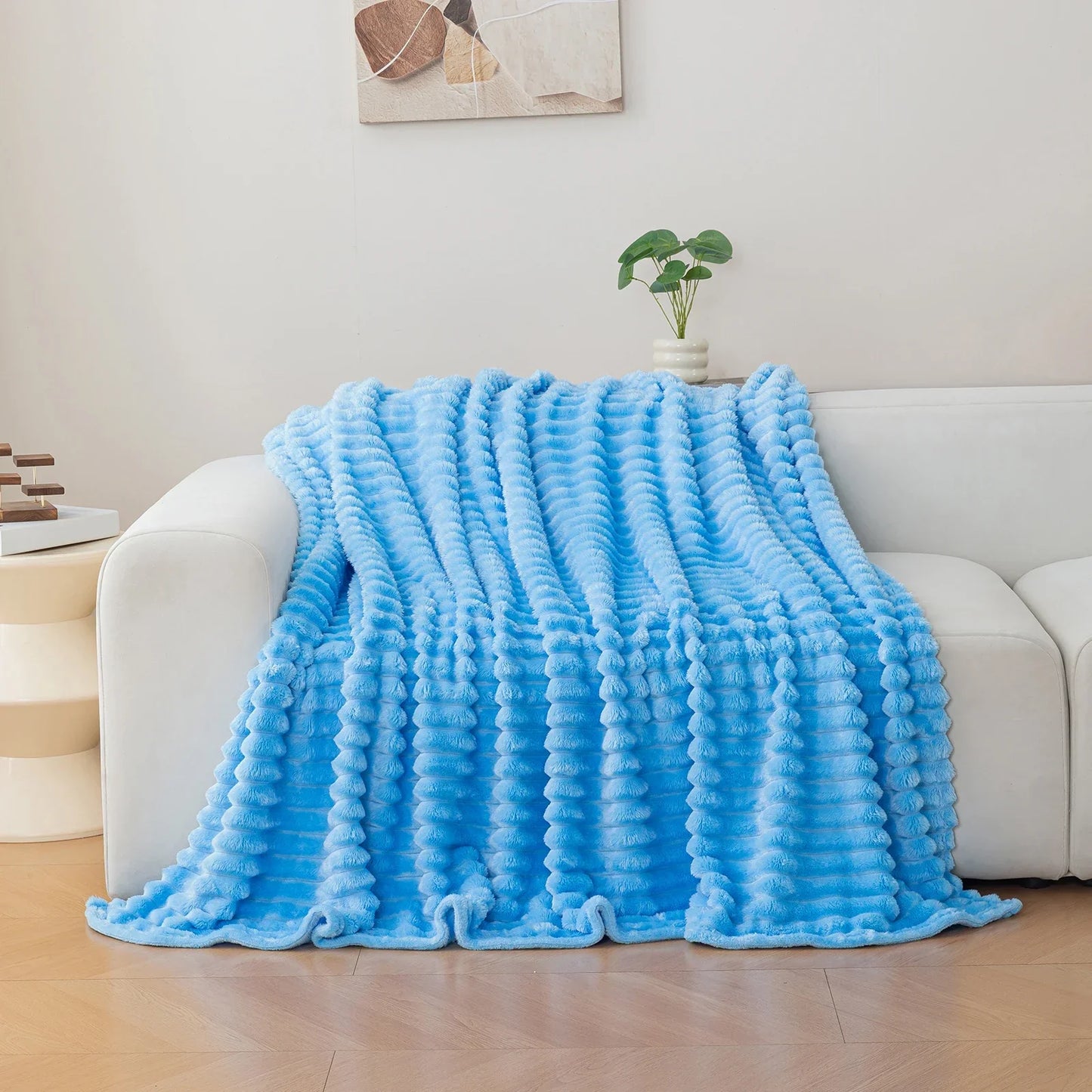 1pc flannel blanket - soft, comfortable, warm nap blanket, Christmas exquisite gift blanket, available in multiple colors