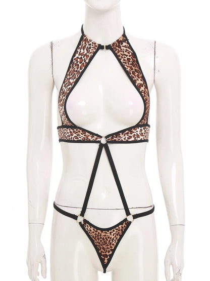 Adult Women Sheer Mesh Teddies Breast Hollow Out Opening Butt Flaunting Bodysuits Leotard for Exotic Dating Role Play Nightwear
