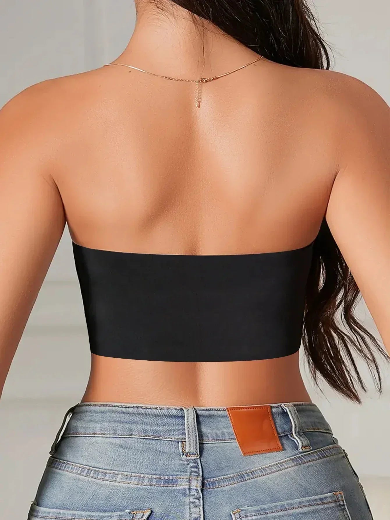 Women's Strapless No Padding Seamless Front Button Bra Comfortable Smooth Underwear