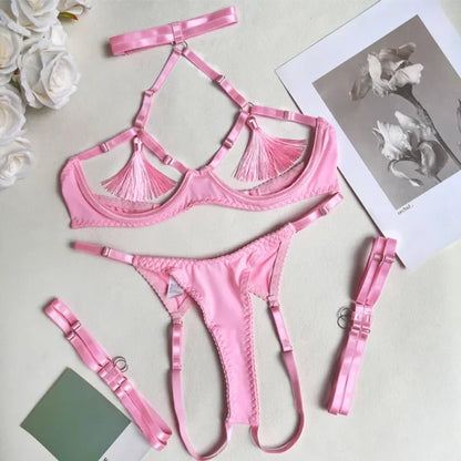 Sexy Lingerie Women's Underwear Set Sexy Lace Erotic Lingerie Set Female Underwear Set Lace Bra Panties Underwear Women