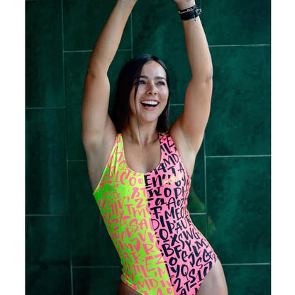 Colombia Fn Si Bodysuit One Piece Sexy Swimwear Women 2022 New Female Beach Swimsuit Bathing Suit Beachwear Summer Competition