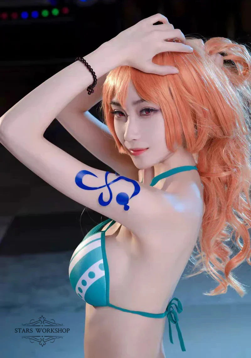 Anime Two Years Later Nami Cosplay Bra Women Rope Strap Brassiere Breast Form Bust Bodice For Halloween