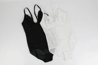 Lace Bodysuit for Women Tummy Control Shapewear Sleeveless Tops V-Neck Backless Slim Camisole Jumpsuit Shaper Party Wear Fashion