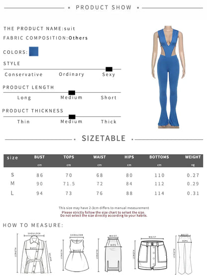 Weird Puss Sexy Hipster Women Tracksuit 2 Piece Set Deep V-Neck Sleeveless Bodysuit+Leggings Matching Hipster Streetwear Outfits