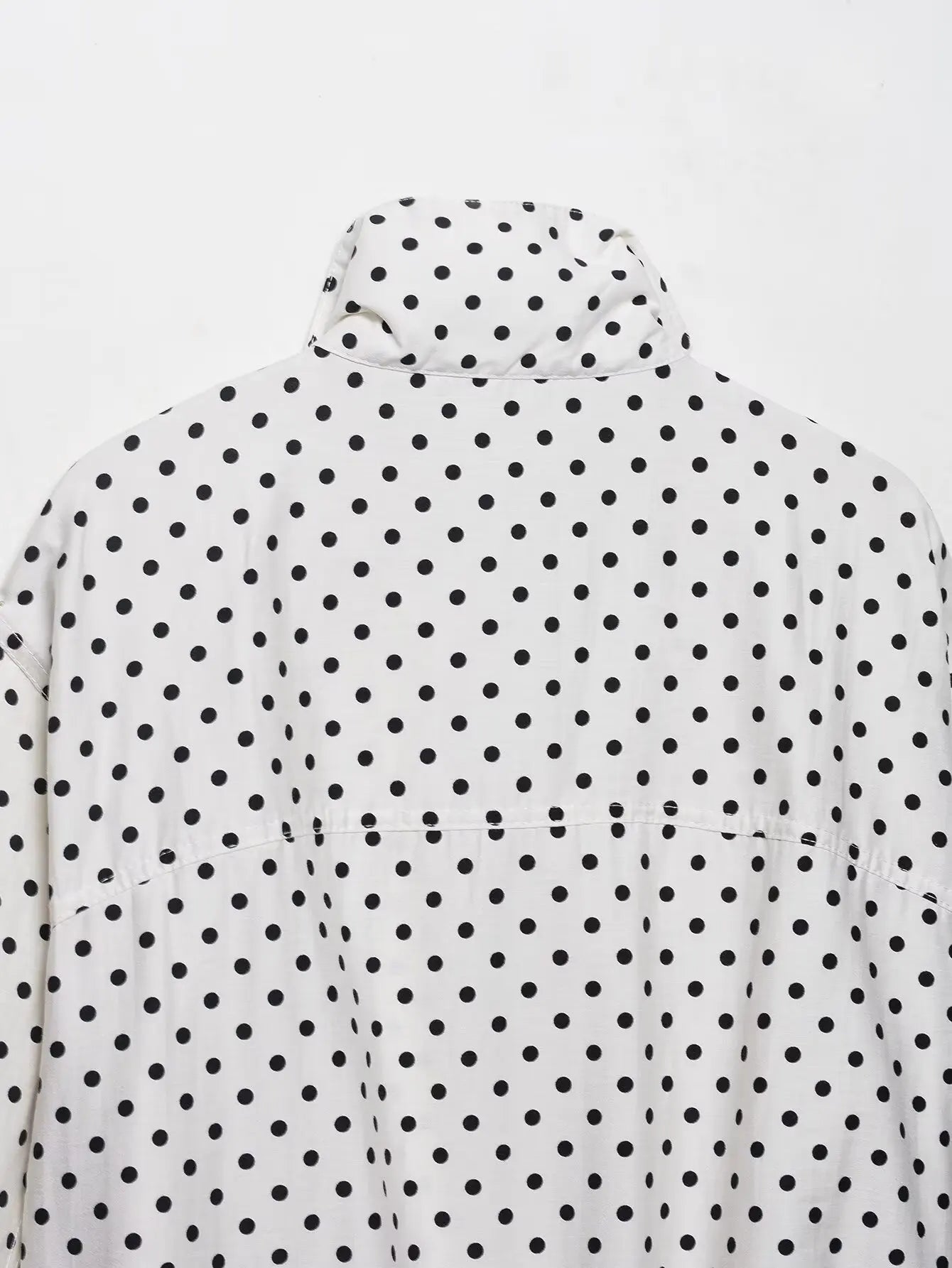Polka Dot Print Short Coats Women's High Street Long Sleeve Jackets for Women 2025 Elegant Office Ladies Casual Outerwear