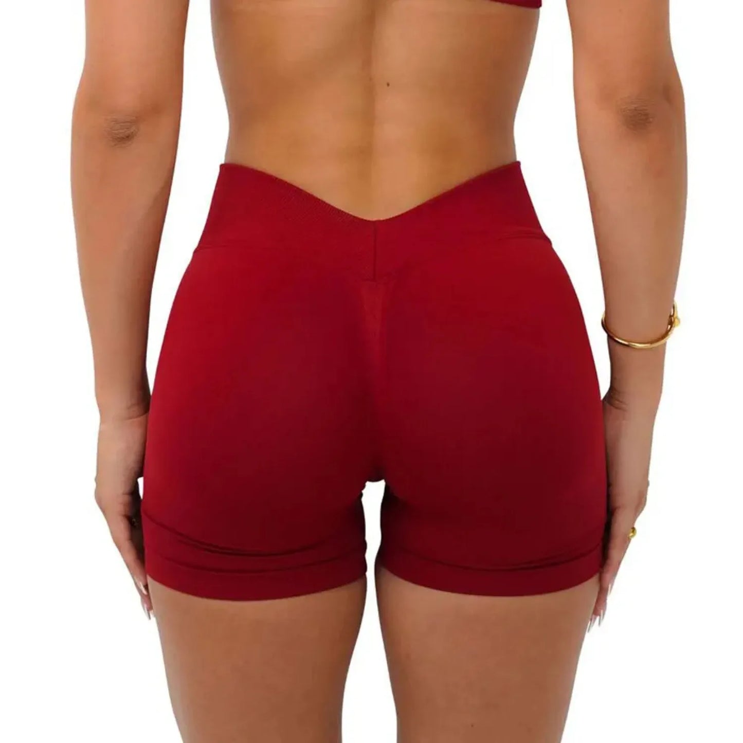 Short Gym Woman V Waist High Waist Fitness Training Yoga Clothing Running Butt Lifting Workout Leggings Cycling Sports Shorts