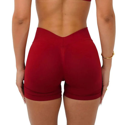 Short Gym Woman V Waist High Waist Fitness Training Yoga Clothing Running Butt Lifting Workout Leggings Cycling Sports Shorts