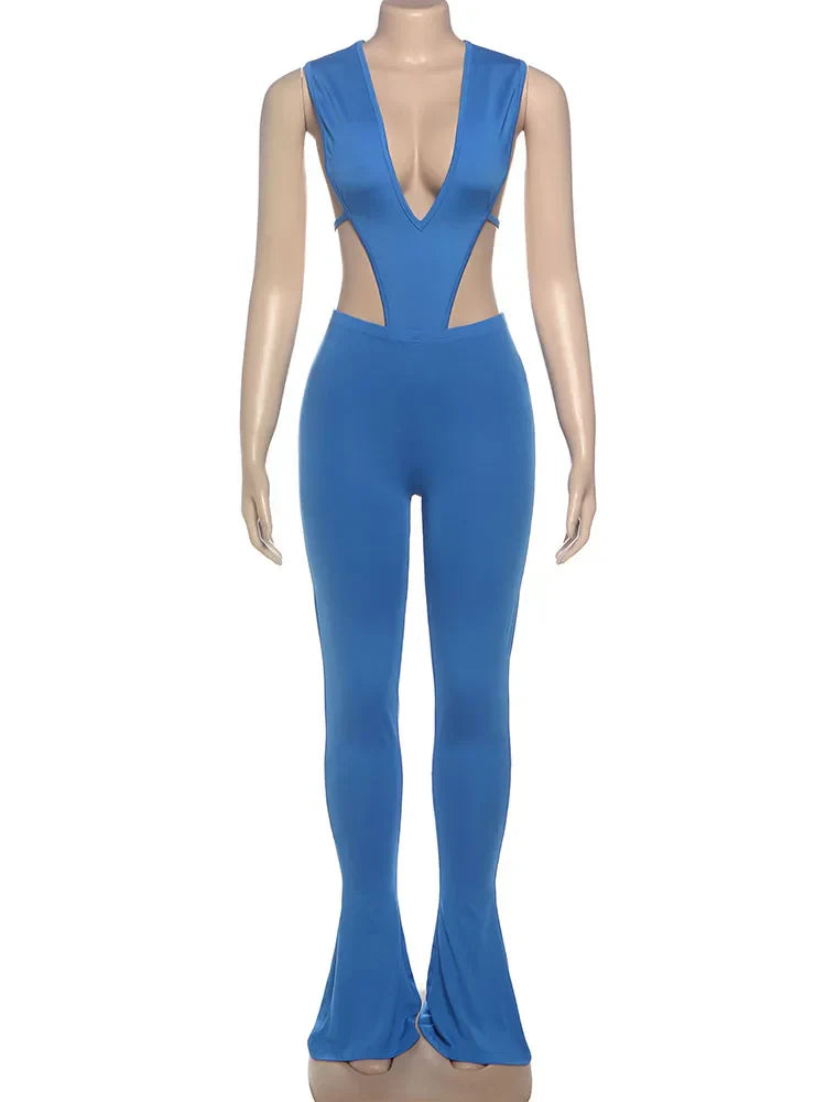 Weird Puss Sexy Hipster Women Tracksuit 2 Piece Set Deep V-Neck Sleeveless Bodysuit+Leggings Matching Hipster Streetwear Outfits