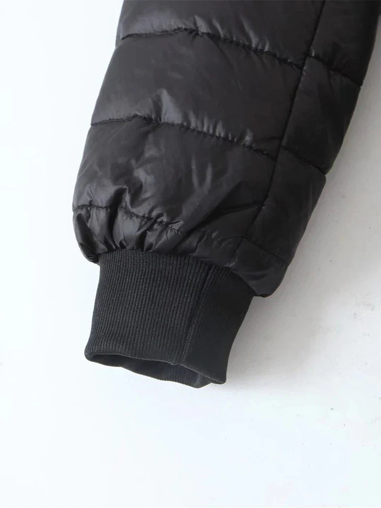 New Mid Length Korean Edition Hooded Fit Women Jackets Autumn Winter Mid-length Office Cotton Coats Warm Lamb Fleece Parkas