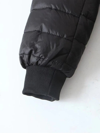 New Mid Length Korean Edition Hooded Fit Women Jackets Autumn Winter Mid-length Office Cotton Coats Warm Lamb Fleece Parkas