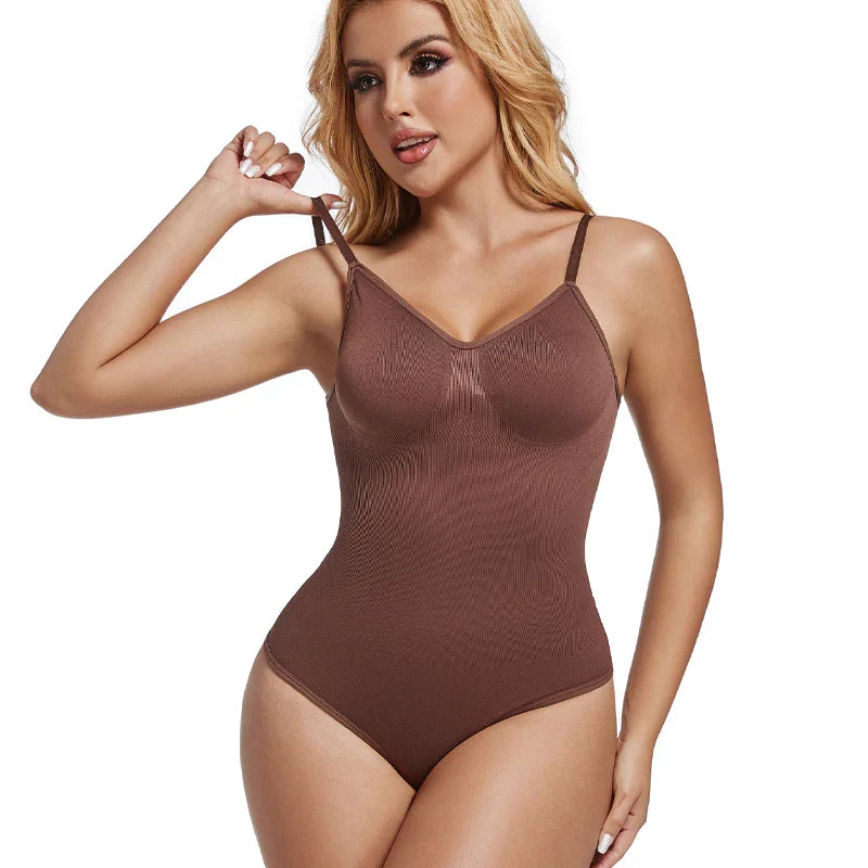 Womens Backless Bodysuits Seamless Sexy Shapewear Thong Butt Lifter Body Shaper Tummy Control Corset Slimming Camisole Tops