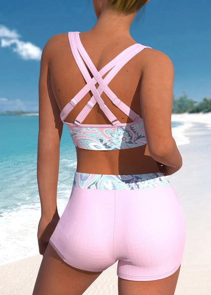 Women's Bikini Strapless Wide Straps Two-piece Swimsuit Fashion Sexy Sexy Print Swimsuit S-5XL