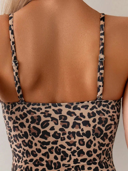 One Piece Swimsuit Women 2026 Push Up Swimwear Female Sexy Leopard Summer Beachwear Swim for Bathing Suits Micro Korean Monokini