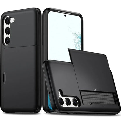 For Samsung Galaxy S25 S24 Ultra S22 Plus S23 S21 S20 FE Note 20 A17 A55 Wallet Cover Card Holder Slot Shockproof Phone Case