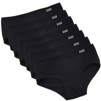 7Pcs Panties for Women Cotton Underwear Plus Size Sexy Briefs Girls Breathable Soft Lingerie Female Cute Solid Color Underpants