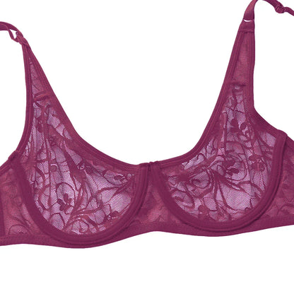 Plus Size Sexy Lace Bras For Women Underwired BH Hollow Out Bra Bralette Womens Underwear Delicate Embroidery Lingerie Brassiere