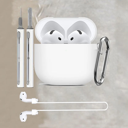 Silicone earphone case For Apple AirPods 4 Case Wirless hesdphones Earbuds case with   hook