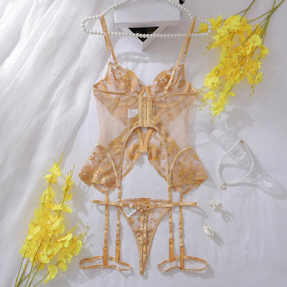 Ellolace Fantasy Lingerie Ultra Hot Lace Sexy Onlyfans Kit Transparent Ensemble Lingeries Femmes Fancy g-String Tulle Underwear