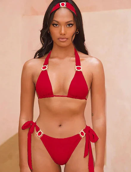 2025 Fashionable Boho Chic Bikini Set with Unique Paisley Design Perfect for Beach Wear and Pool Parties Summer Getaways