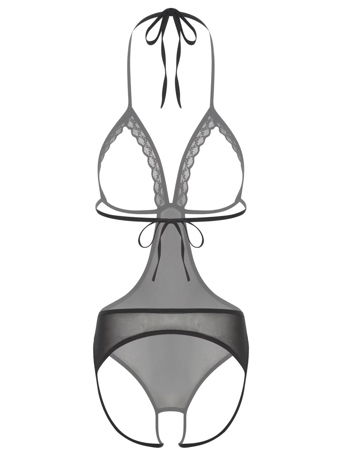 Adult Women Sheer Mesh Teddies Breast Hollow Out Opening Butt Flaunting Bodysuits Leotard for Exotic Dating Role Play Nightwear