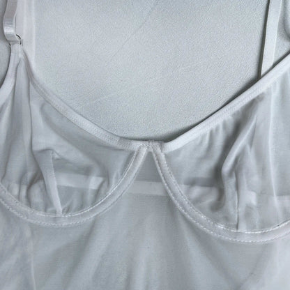Yimunancy Sheer Mesh Lingerie Set Women 4-Piece Backless Sexy Dress Sexy Erotic Solid Brief Underwer Set Nightwear