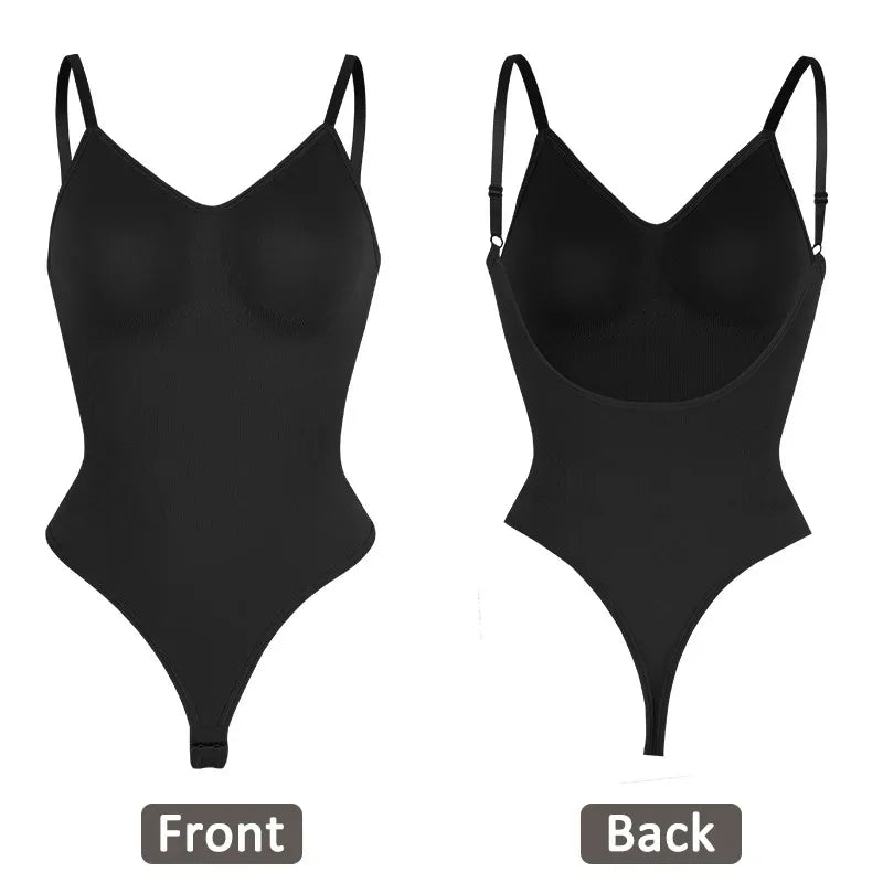 Womens Backless Bodysuits Seamless Sexy Shapewear Thong Butt Lifter Body Shaper Tummy Control Corset Slimming Camisole Tops