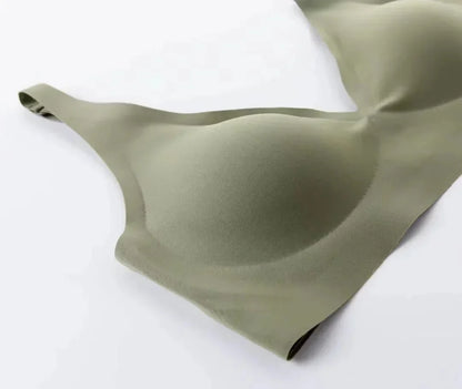 Seamless Ladies Underwear V-neck No Steel Ring Small Chest Gathered Adjustable Small Comfortable Thin Top Bra