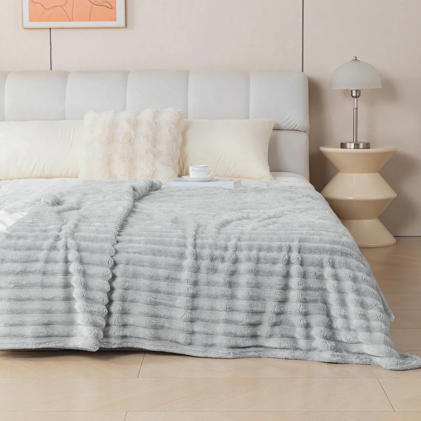 1pc flannel blanket - soft, comfortable, warm nap blanket, Christmas exquisite gift blanket, available in multiple colors