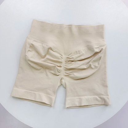 Seamless Shorts Ribbed Yoga Shorts Women Flex Scrunch Bum Gym Shorts Booty Running Short Butt Lifting Workout Pants
