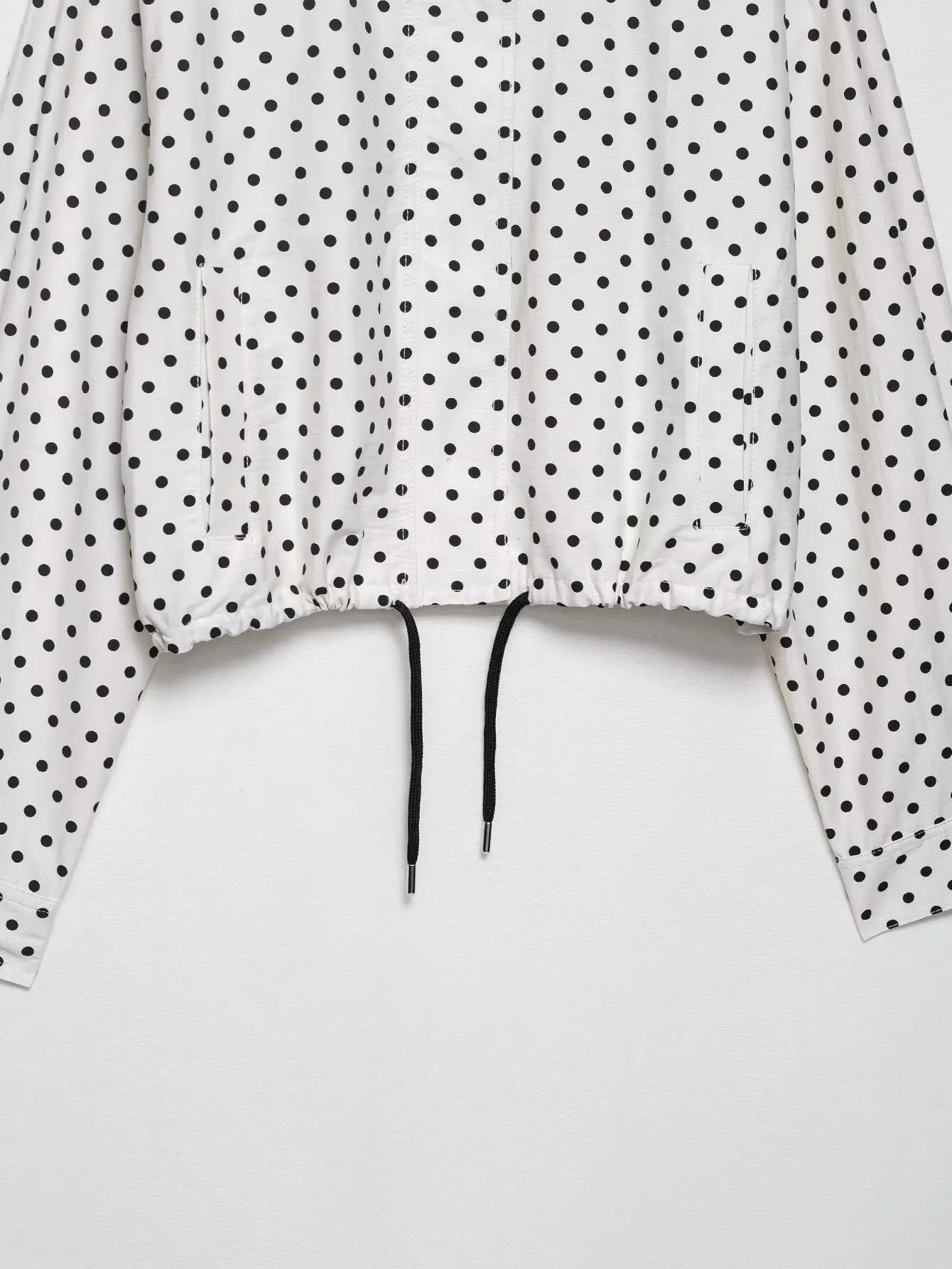 Polka Dot Print Short Coats Women's High Street Long Sleeve Jackets for Women 2025 Elegant Office Ladies Casual Outerwear