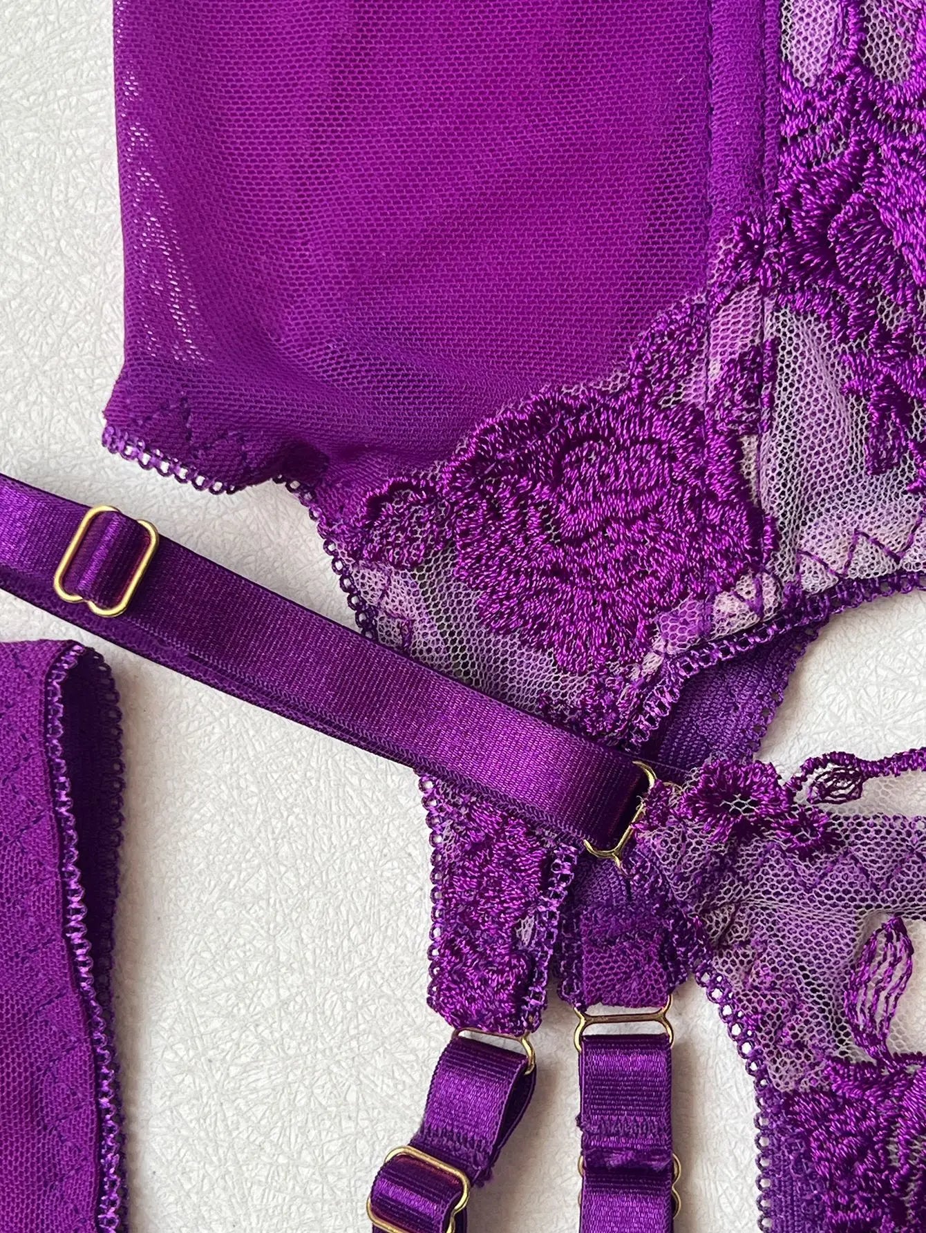 SINGREINY Female Prono Lingerie Set Sexy Transparent Lace Embroidery Bra&Brief Sets Ladies Hollow Out Erotic Underwear Suits