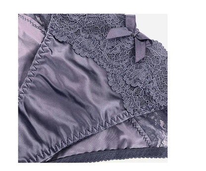 SP&CITY Satin Lace Sexy Women's Underwear Low Waist Transparent Hollow Out Panties Breathable Soft Seamless Briefs Lingerie