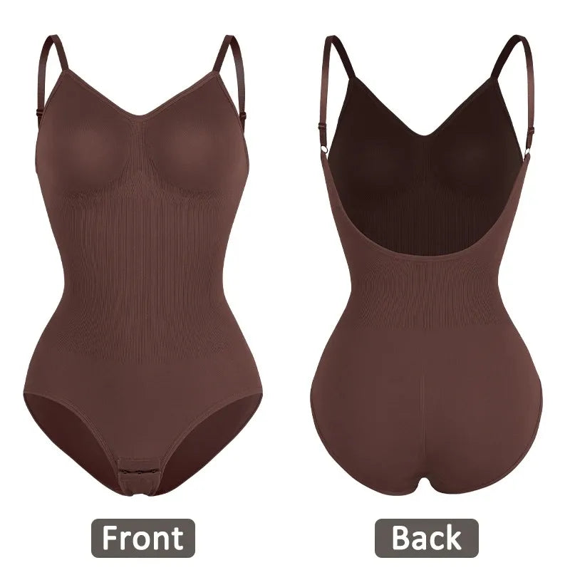 Womens Backless Bodysuits Seamless Sexy Shapewear Thong Butt Lifter Body Shaper Tummy Control Corset Slimming Camisole Tops