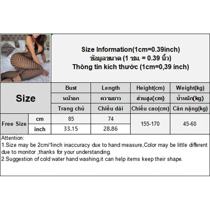 Sexy Fishnet Bodysuit Women Crotchless Tights Pornstar Lingerie See Through Bodystockings Erotic Mesh Night Club Costumes