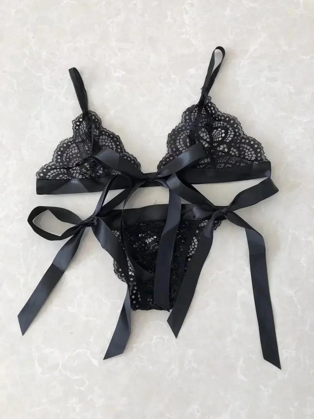Sexy Lace Bra Brief Set Lingerie Set Women Underwear Transparent Bra Panties Sets Female Red Ultra-thin Unlined Underwear Set