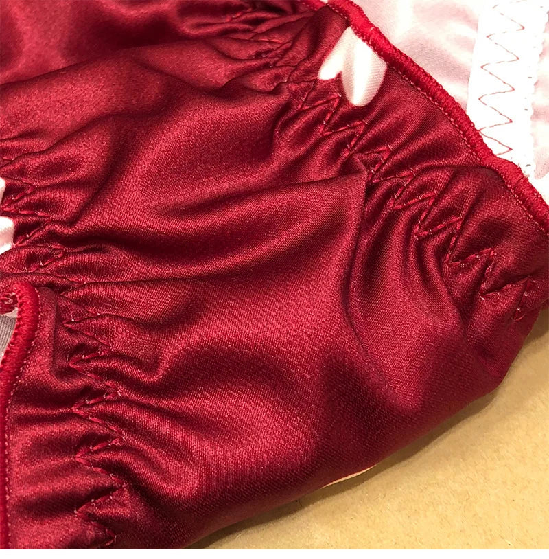 New girl's underwear waist satin love ladies briefs soft comfortable breathable high quality women's underwear female panties