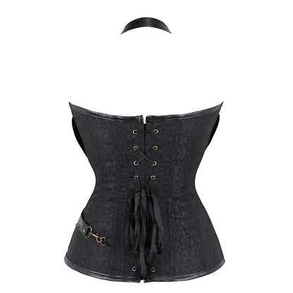 Women Bustiers Corsets Medieval Viking Pirate Costume Gothic Leather Overbust Corselet Steampunk Corset Vest Bustiers