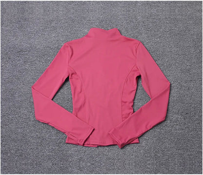 Women Sport Jacket Long Sleeve Shirt Workout Coat Gym Training Clothing Yoga Sportswear
