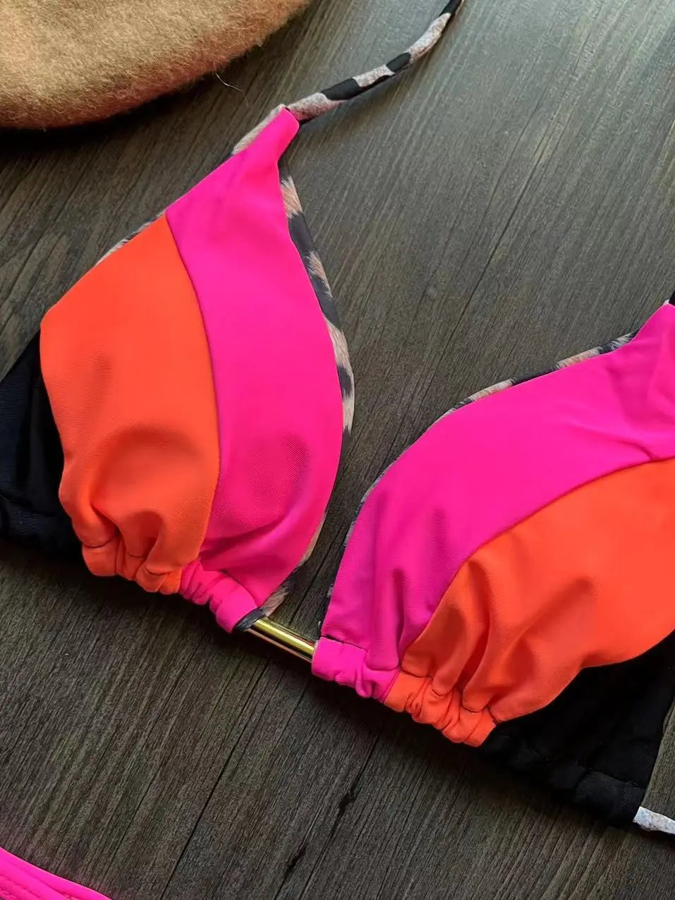 RUOTONGSEPT 2023 Sexy Spliced Swimsuit Women Swimwear Tiger Stripe Print Micro Bikini Set Brazilian Biquinis Beach Bathing Suit