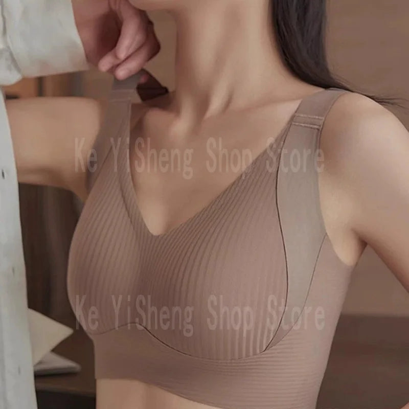 Non-trace body underwear women's bra anti-sag large size adjustment breast women big breasts small