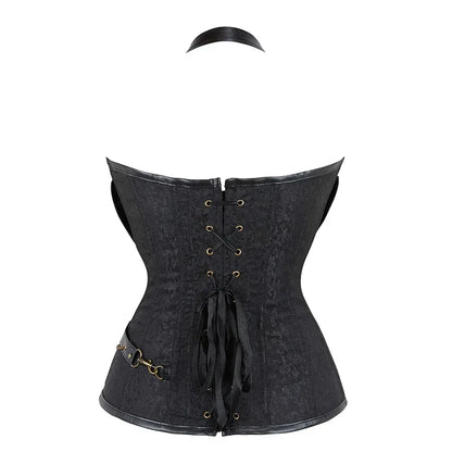 Women Bustiers Corsets Medieval Viking Pirate Costume Gothic Leather Overbust Corselet Steampunk Corset Vest Bustiers
